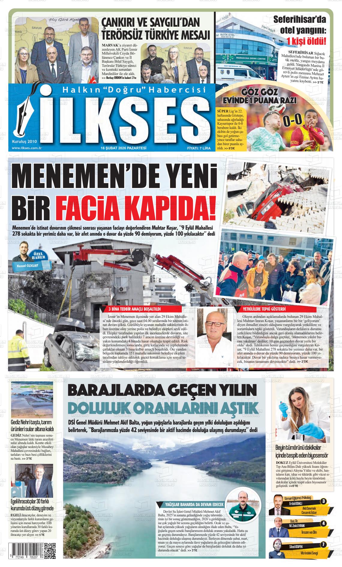 Izmir Ilkses 16.02.2026