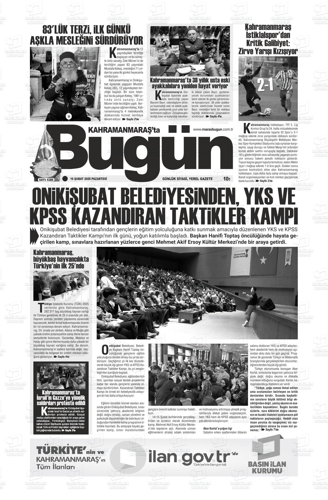 Kahramanmaras Tabugun 16.02.2026