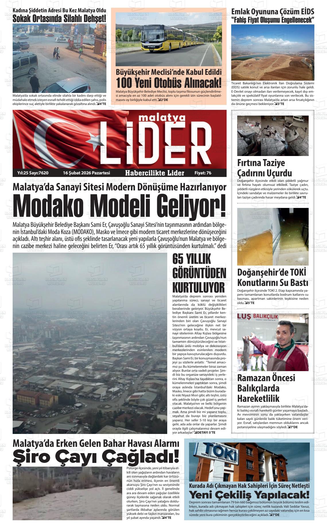 Malatya Sonsoz 16.02.2026