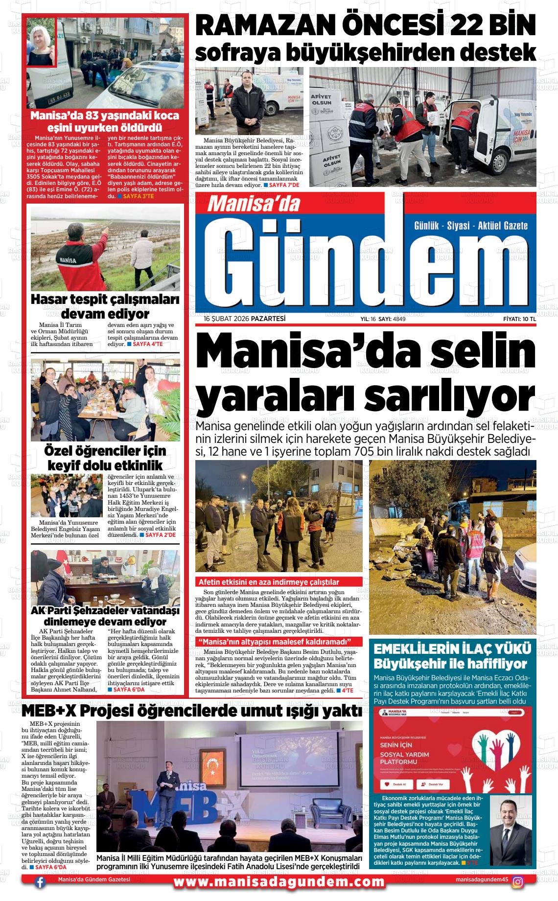 Manisa Dagundem 16.02.2026