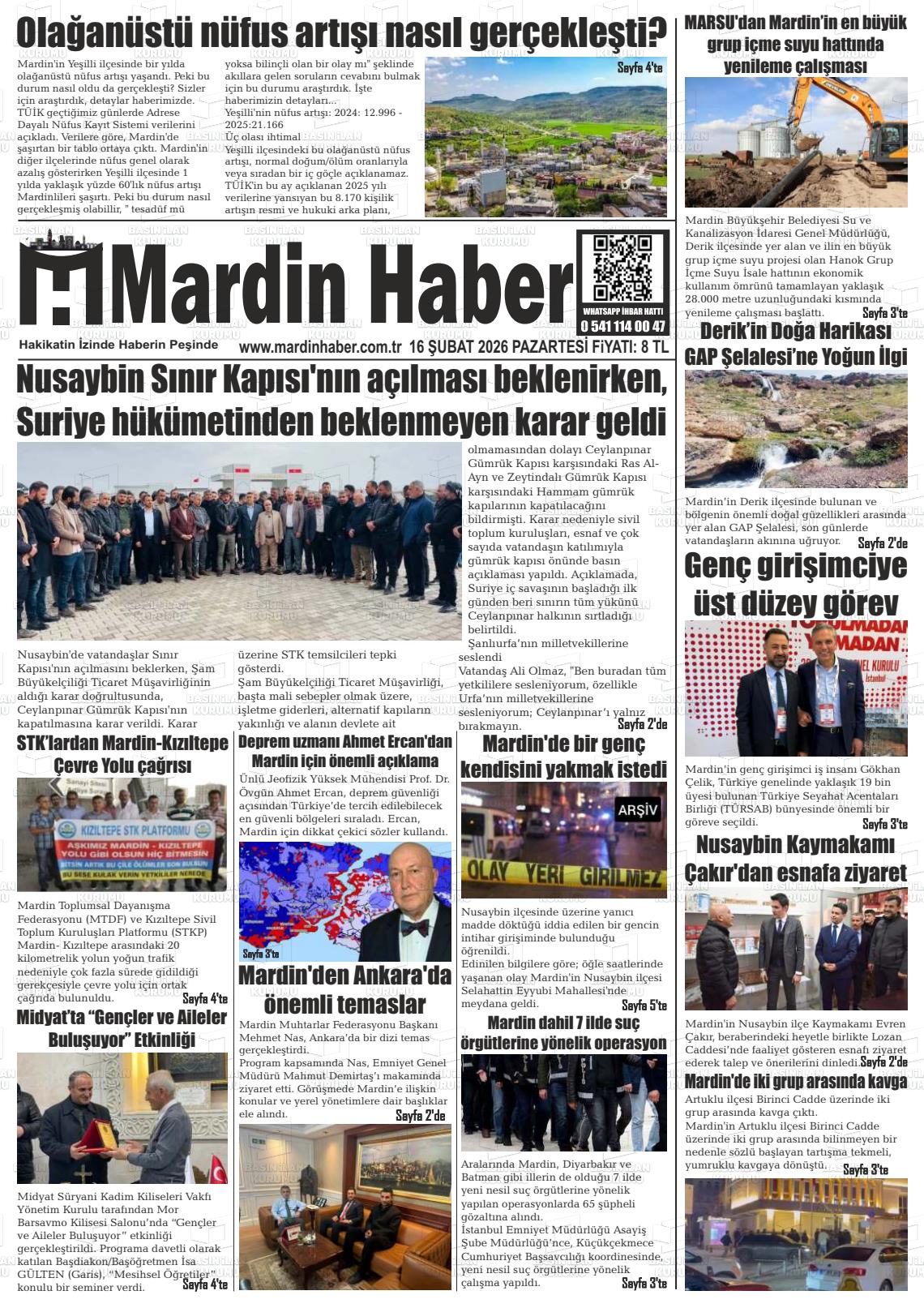 Mardin Haber 16.02.2026
