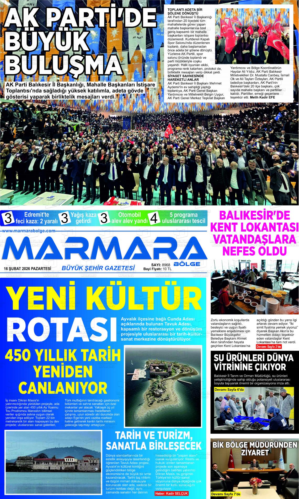 Balikesir Marmarabolge 16.02.2026