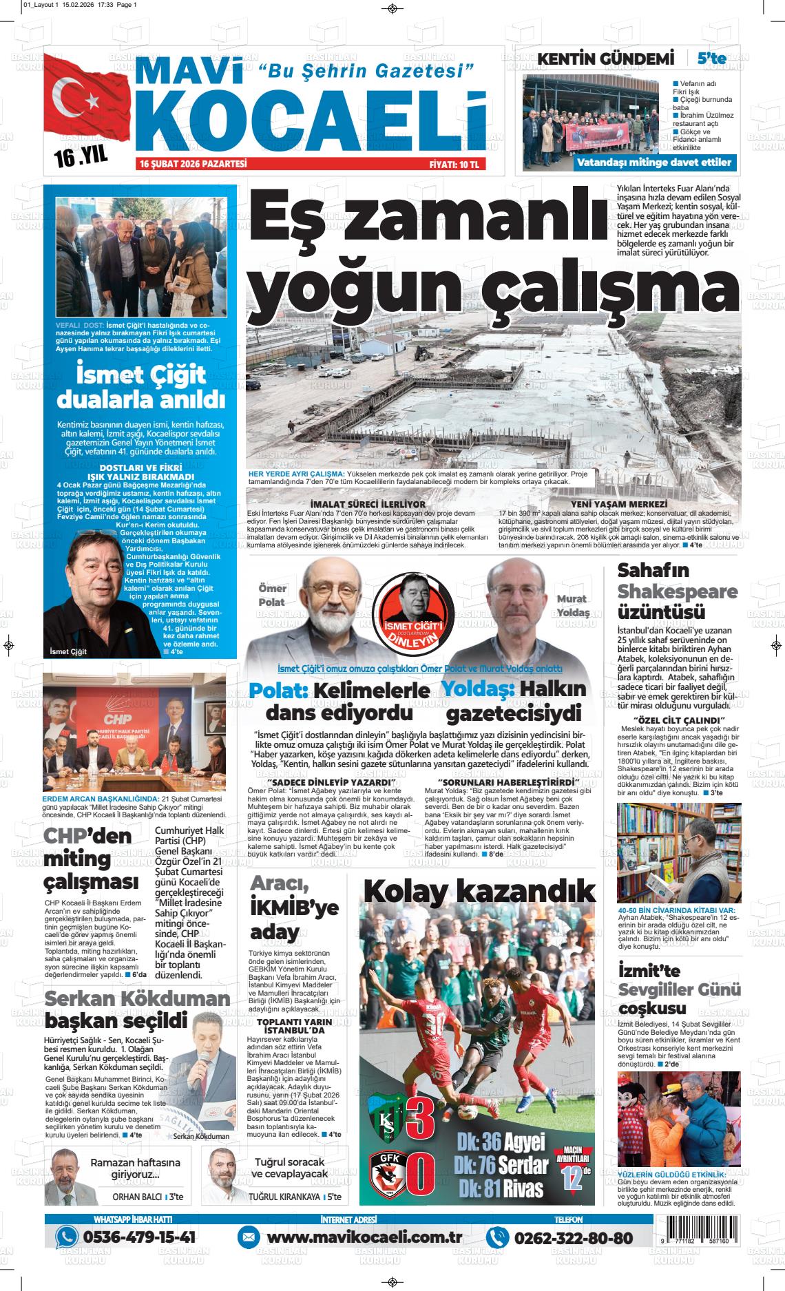 Kocaeli Mavi 16.02.2026