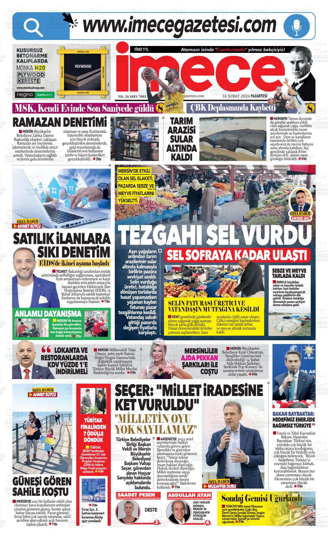 Mersin Imece 16.02.2026