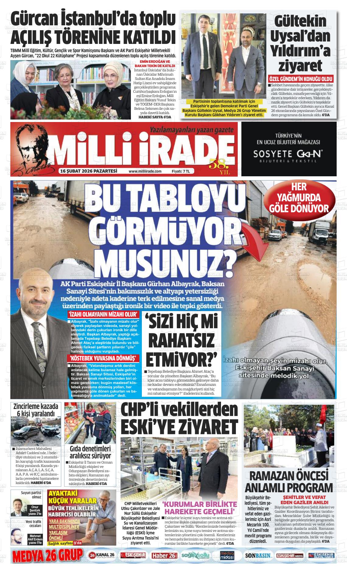 Konya Milliirade 16.02.2026