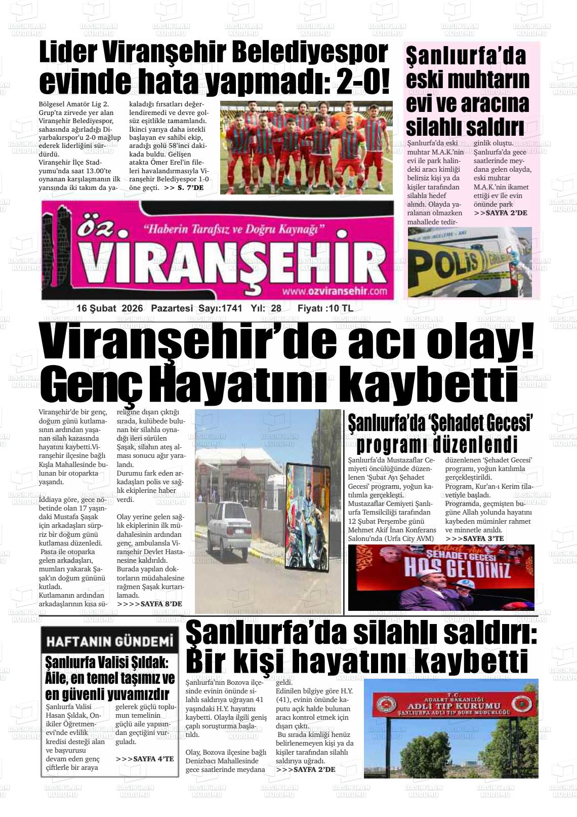 Sanliurfa Ozviransehir 16.02.2026