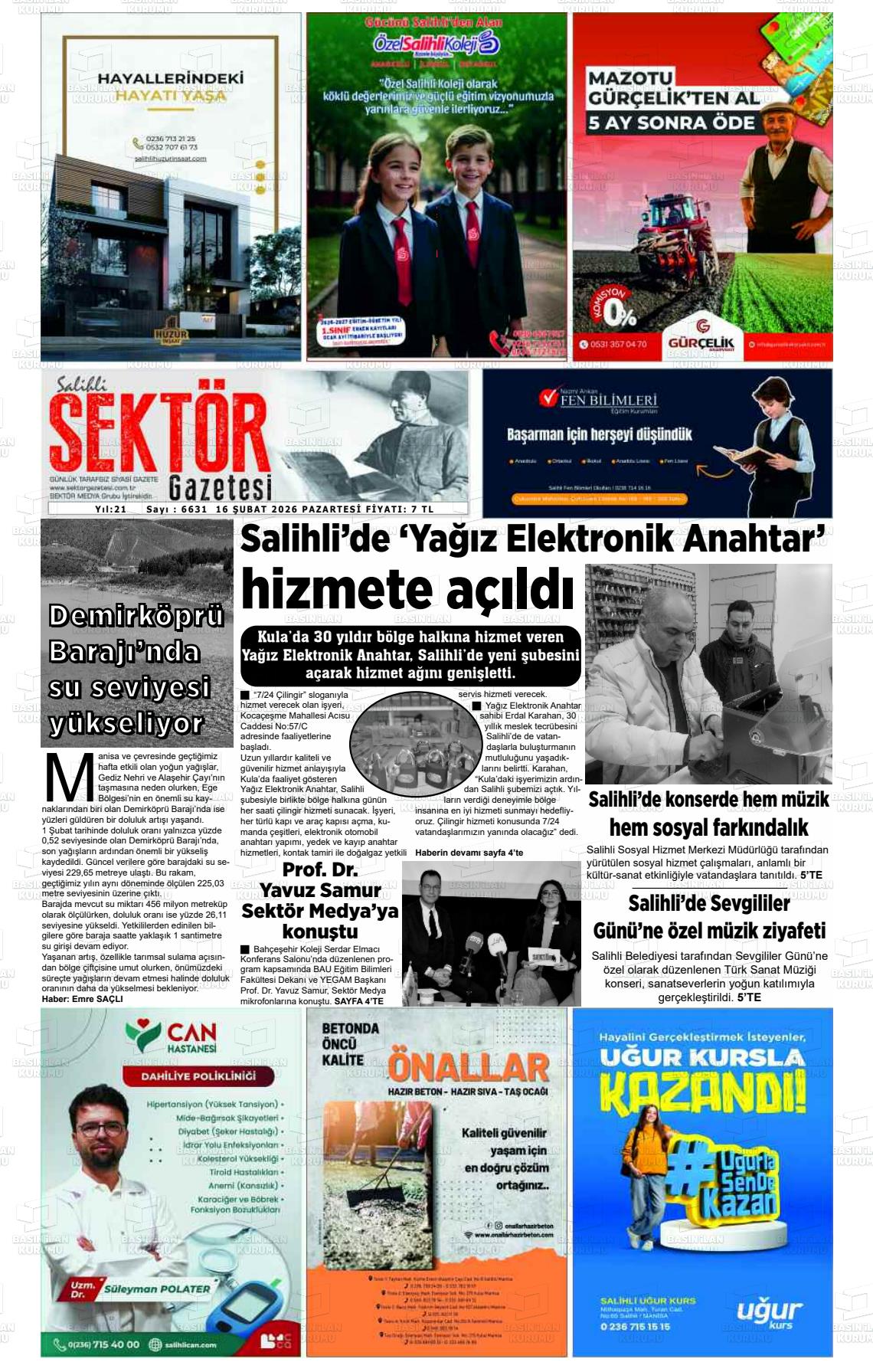 Manisa Salihlisektor 16.02.2026