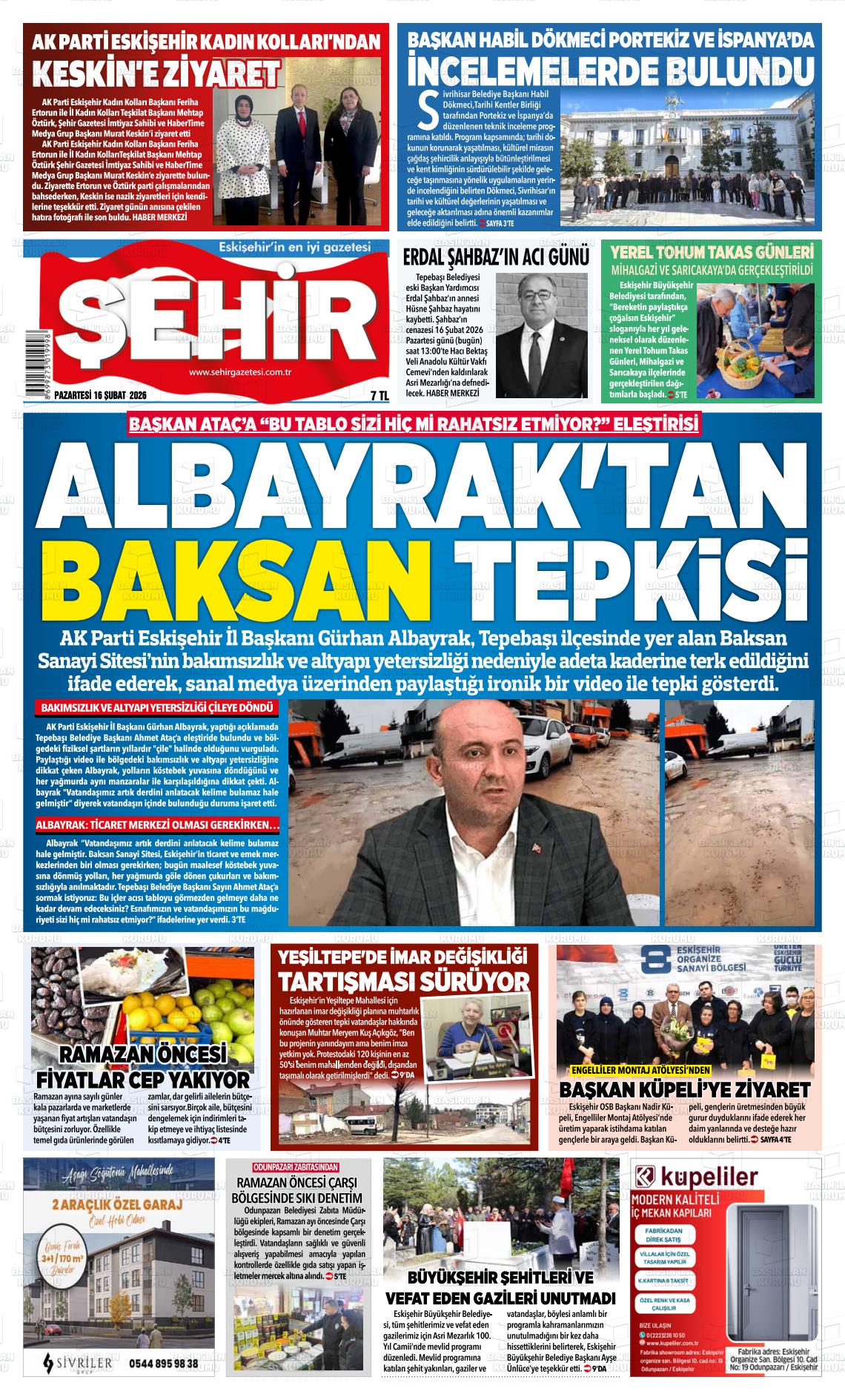 Eskisehir Sehir 16.02.2026