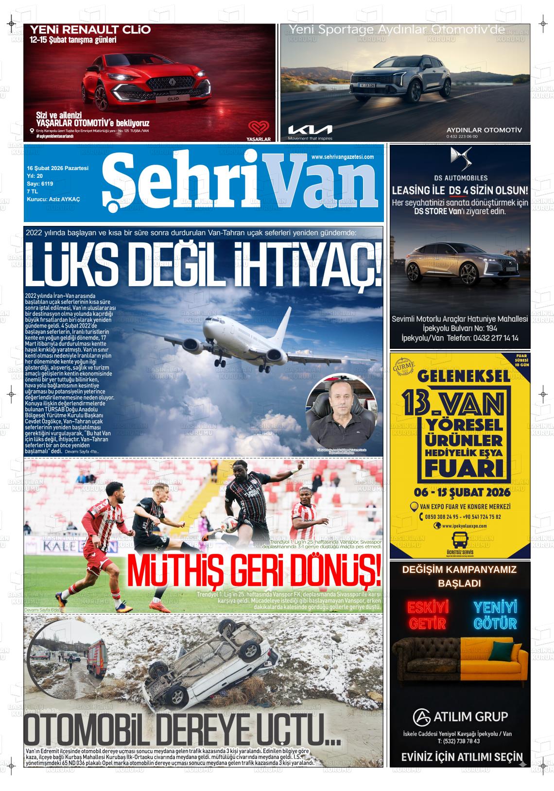 Van Sehri 16.02.2026