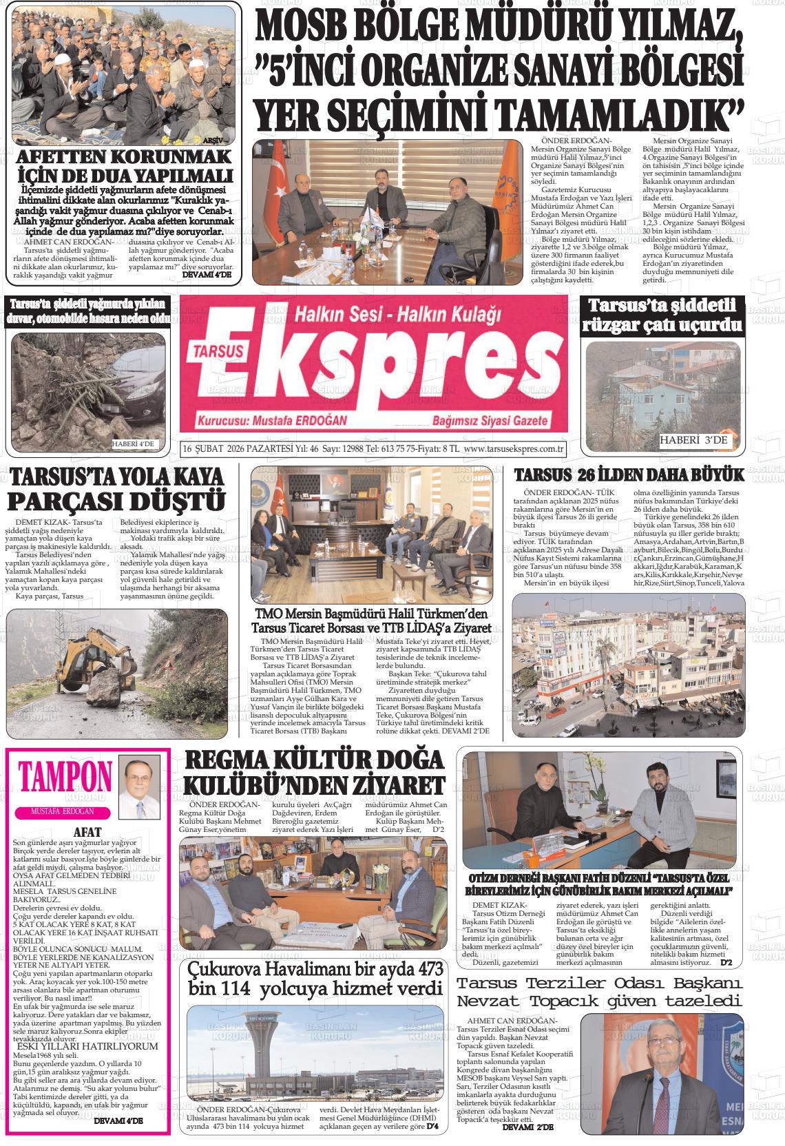 Mersin Tarsusekspres 16.02.2026