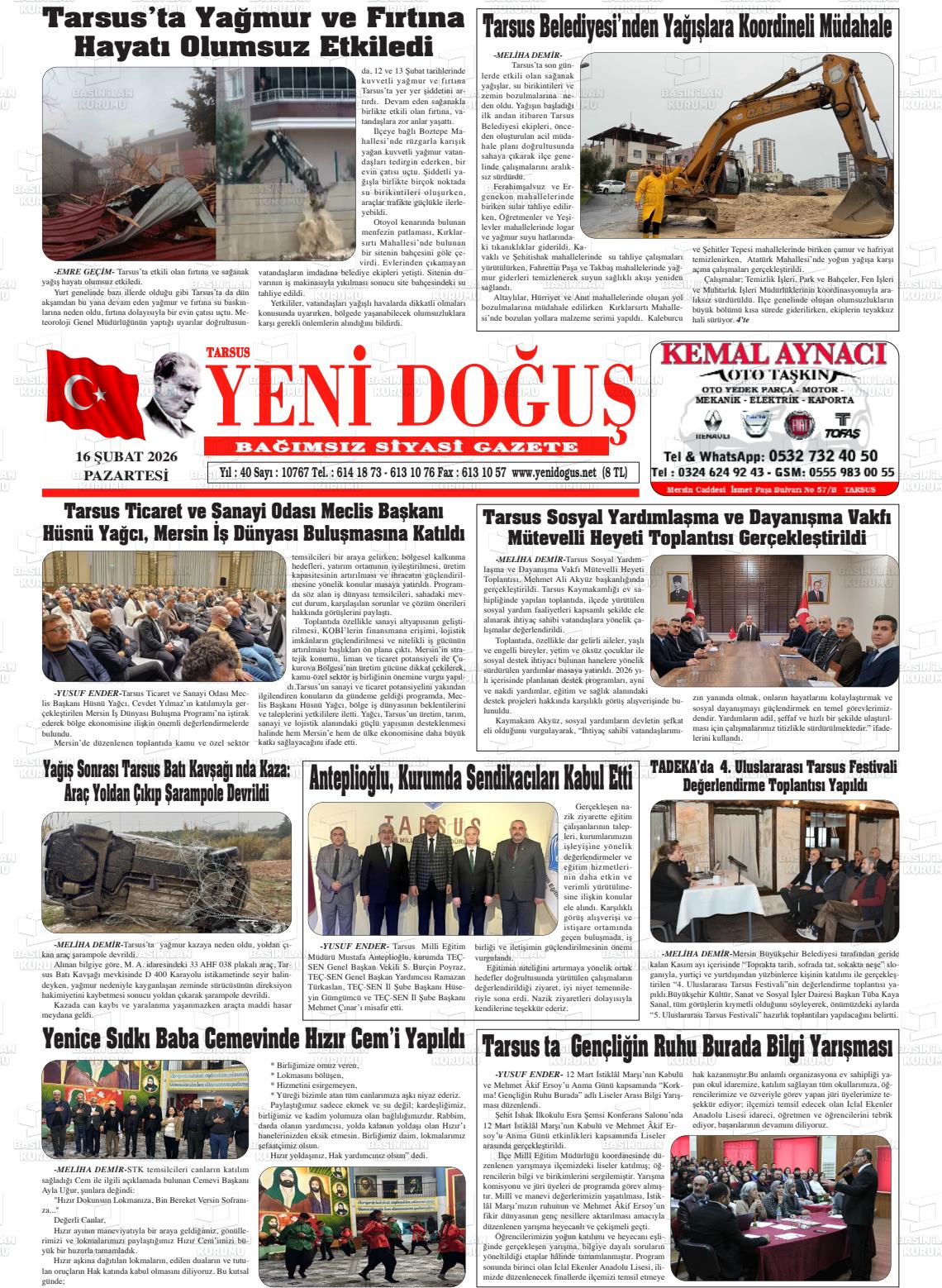 Mersin Tarsusyenidogus 16.02.2026