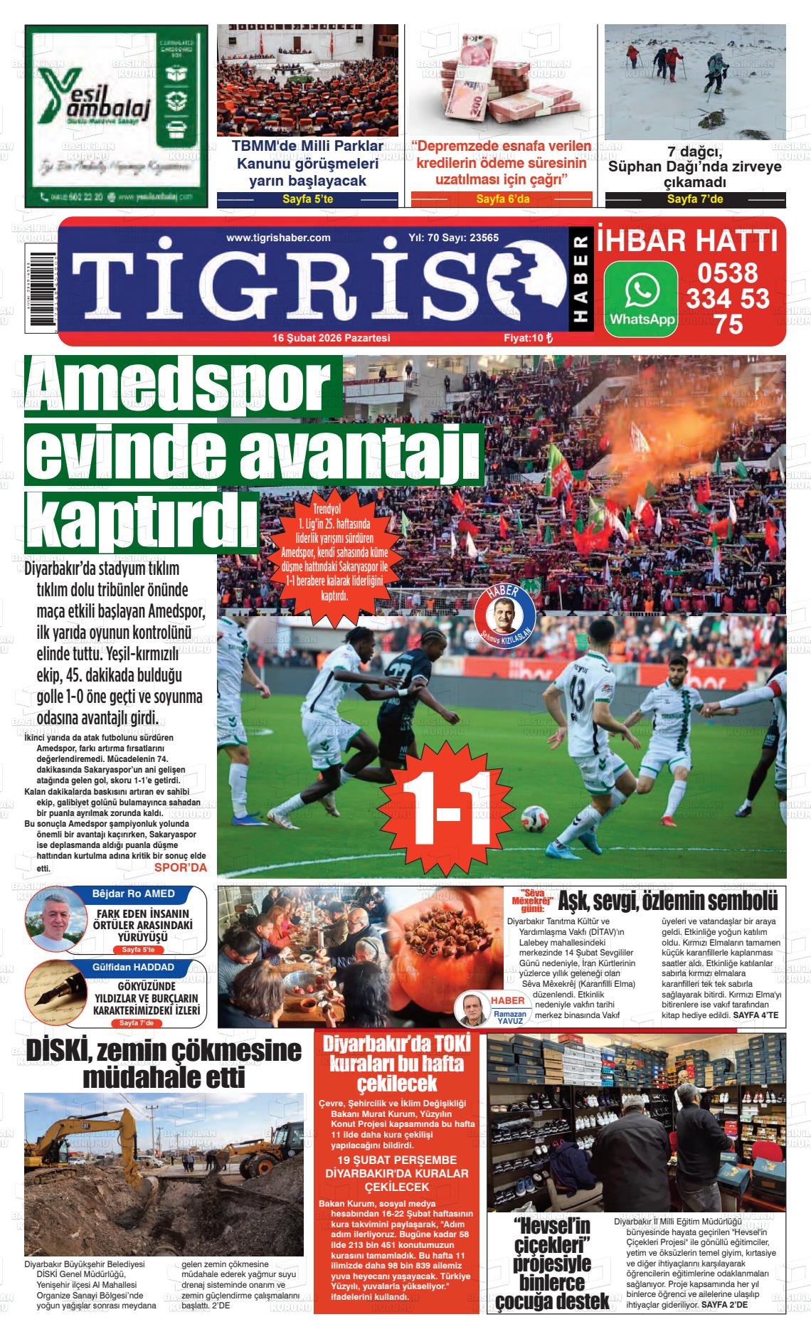 Diyarbakir Tirgis 16.02.2026