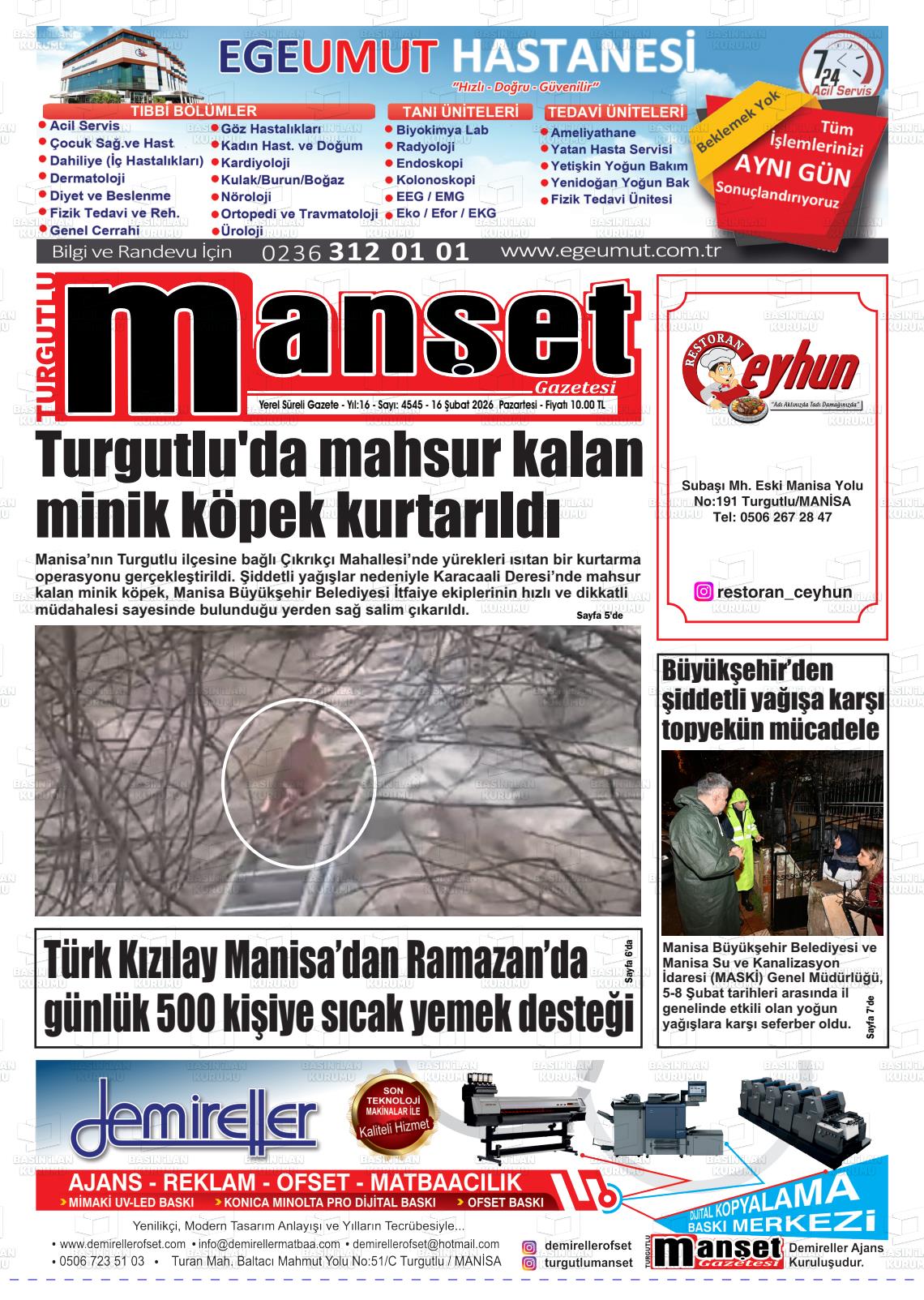 Manisa Turgutlumanset 16.02.2026