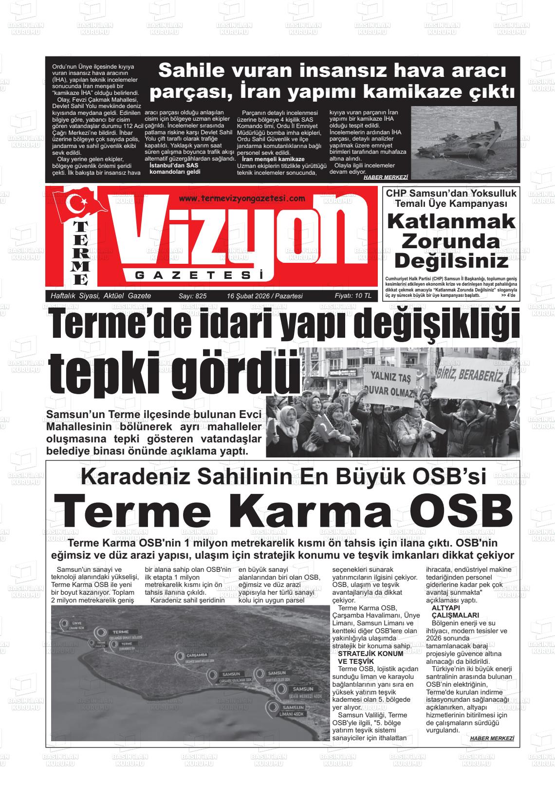 Samsun Vizyonterme 16.02.2026
