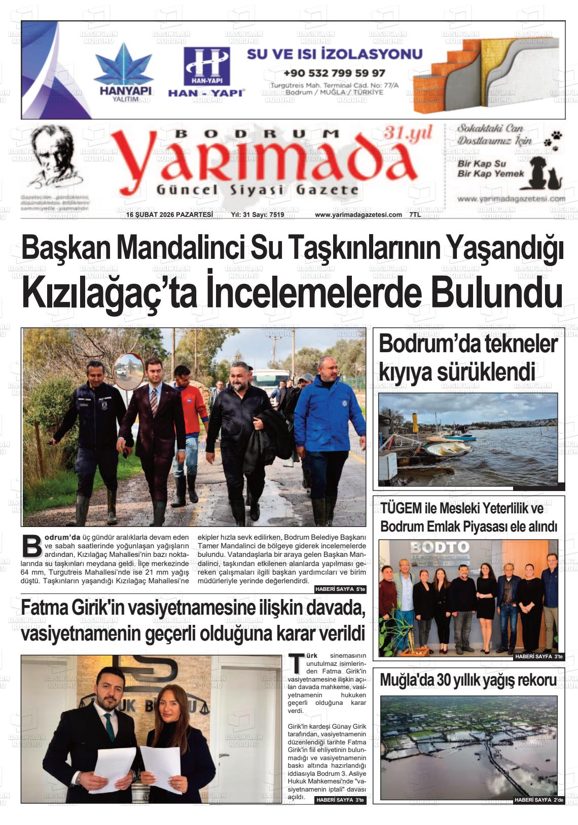 Mugla Yarimada 16.02.2026