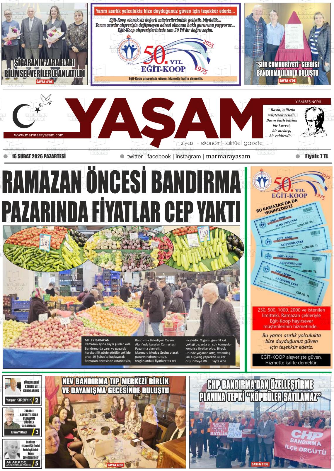Canakkale Yasam 16.02.2026
