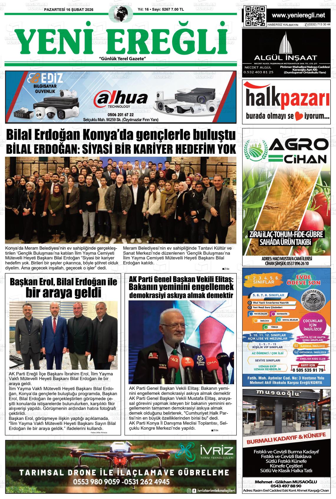 Konya Yenieregli 16.02.2026