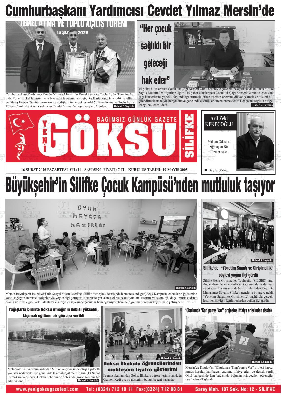 Mersin Yenigoksu 16.02.2026