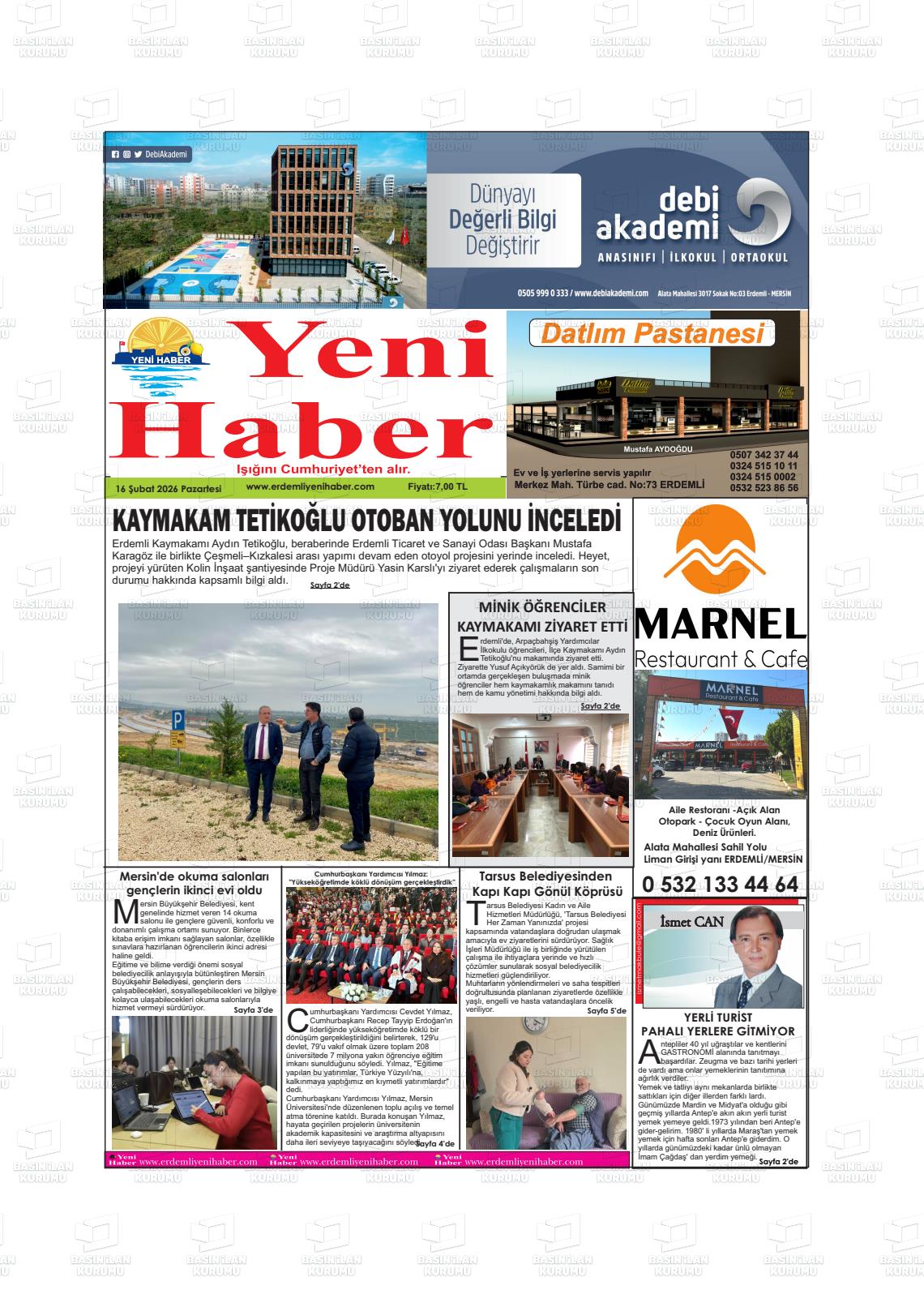 Konya Yenihaber 16.02.2026