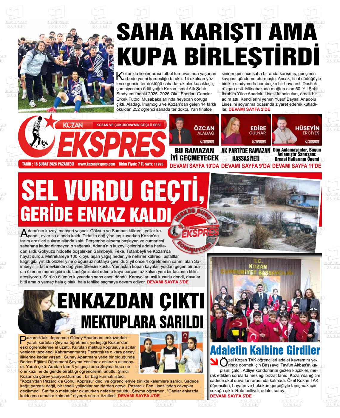 Adana Yenihursoz 16.02.2026