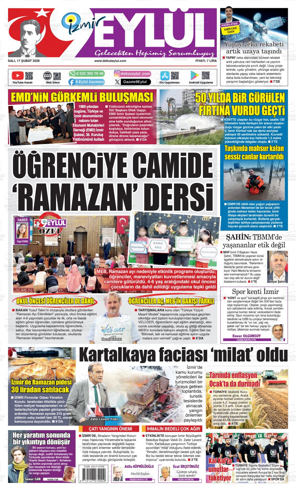 Izmir 9 Eylul 17.02.2026