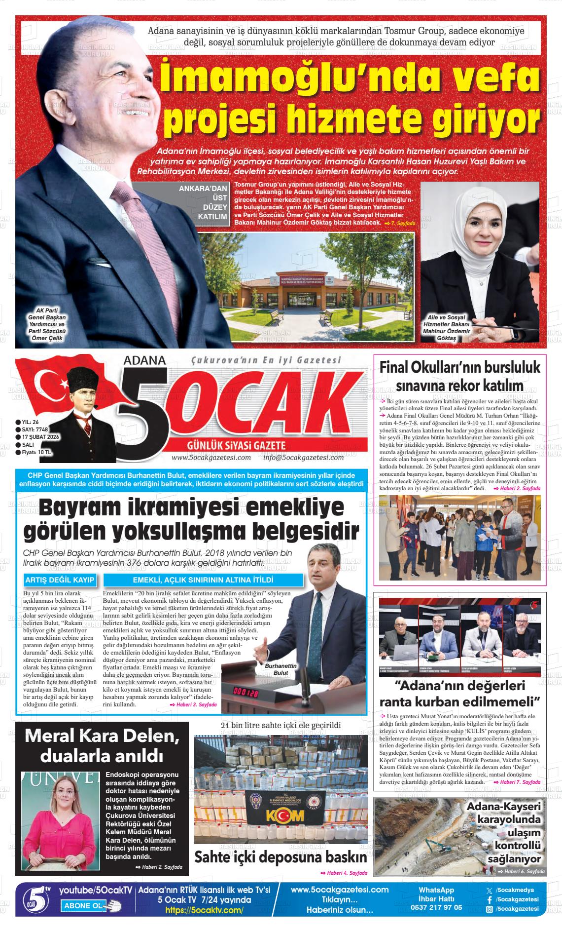 Adana 5 Ocak 17.02.2026