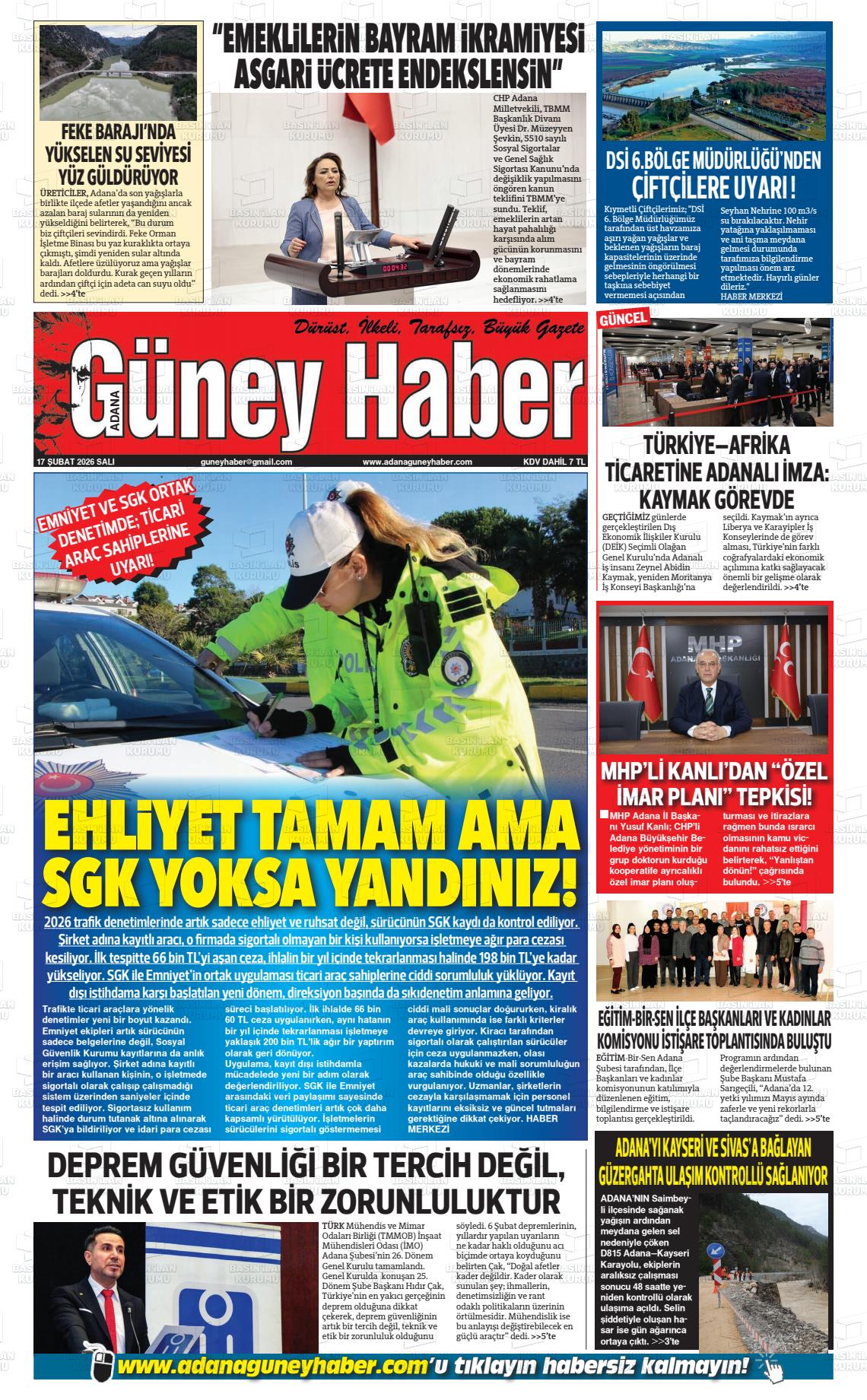 Adana Guneyhaber 17.02.2026