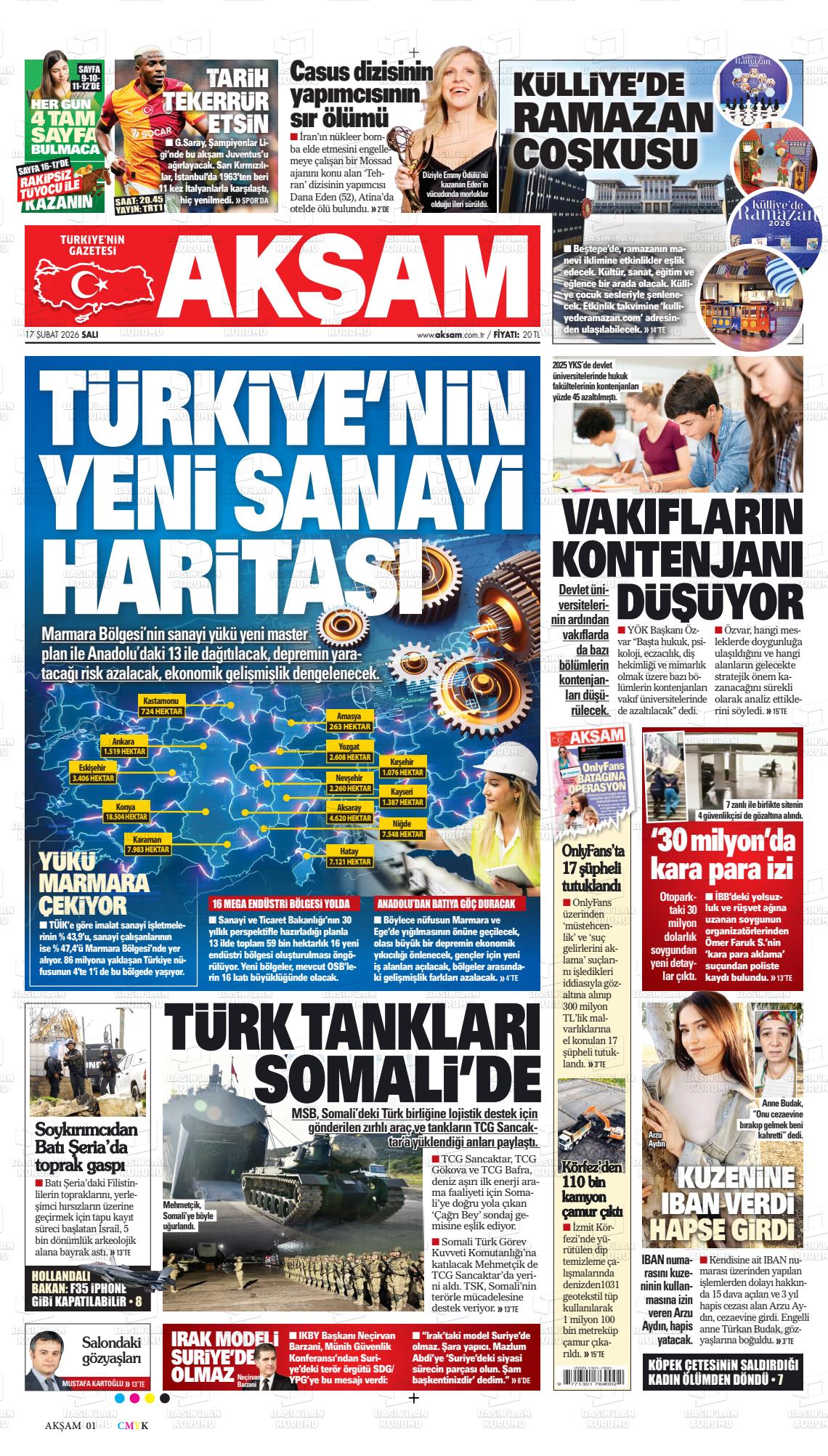 Akşam Gazetesi 17.02.2026