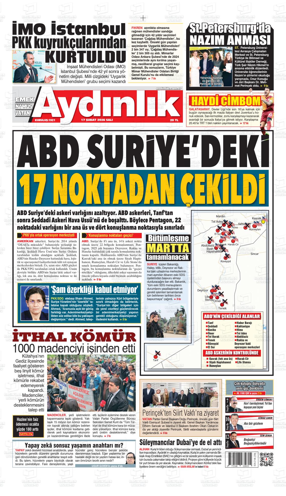 Istanbul Aydinlikvatanemeknamus 17.02.2026