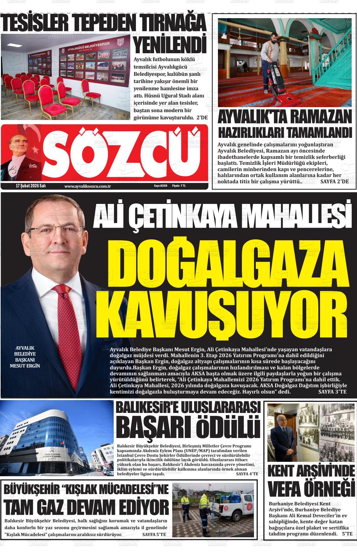 Balikesir Ayvaliksozcu 17.02.2026