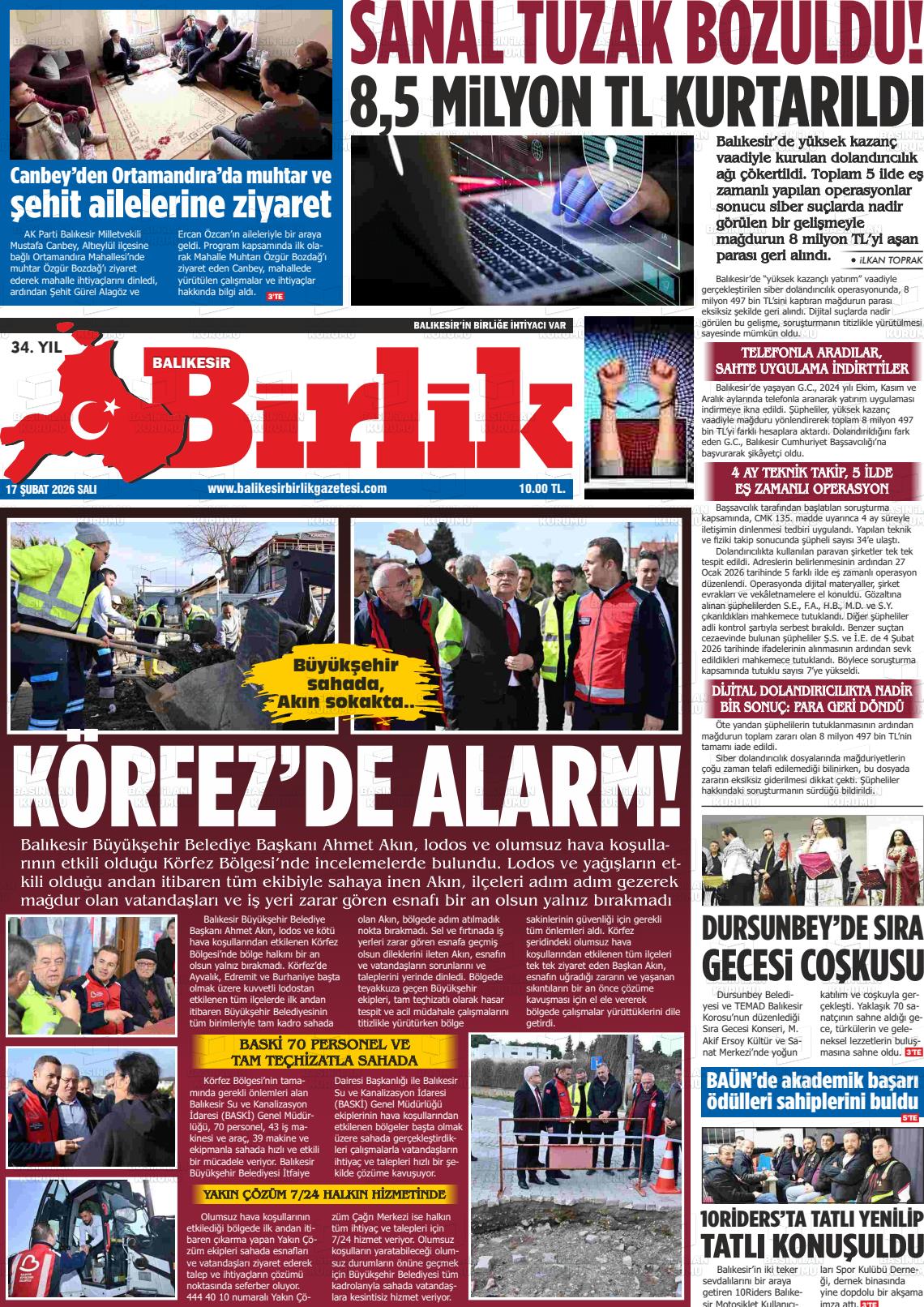 Balikesir Birlik 17.02.2026