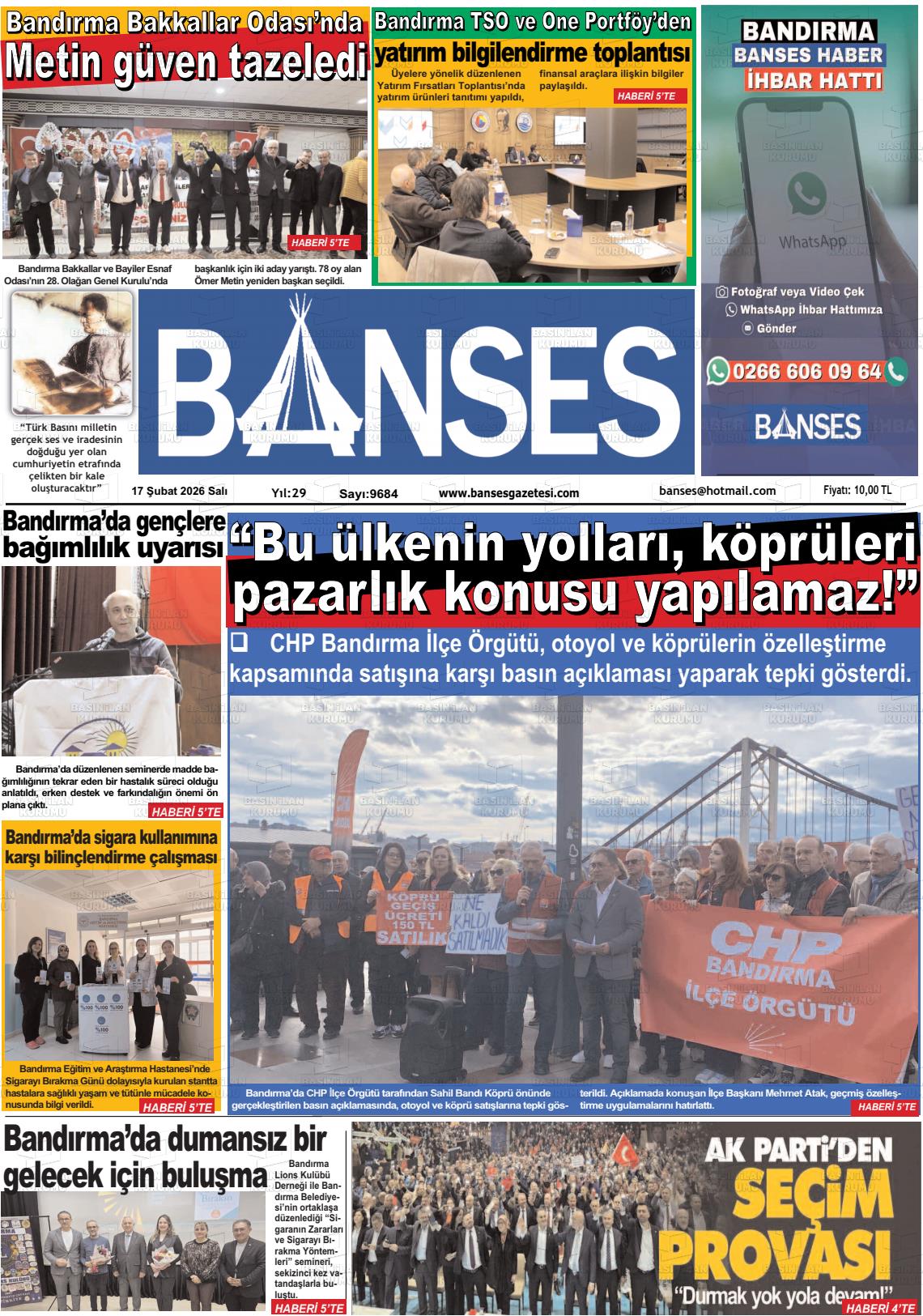 Balikesir Banses 17.02.2026