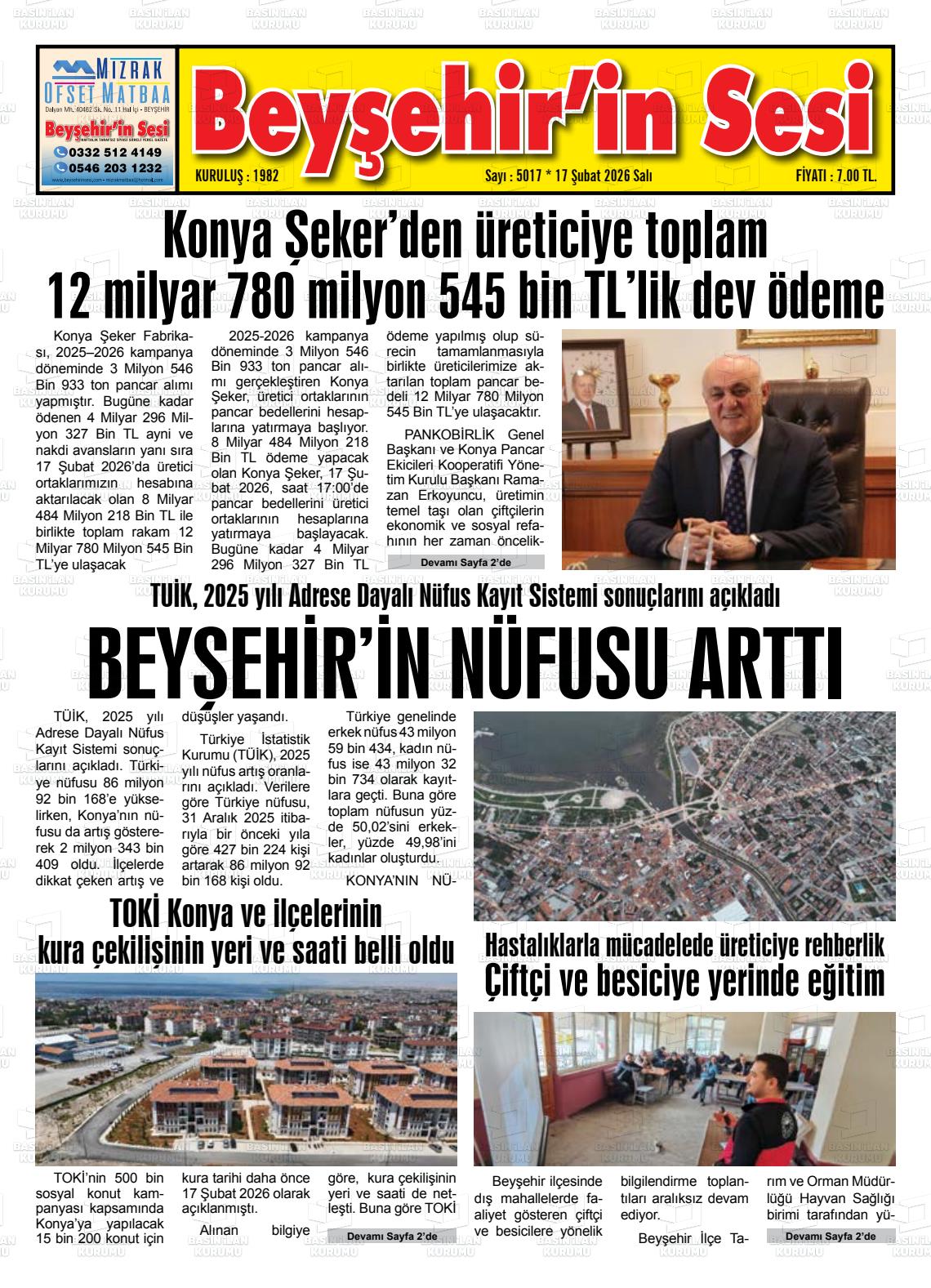 Konya Beysehirinsesi 17.02.2026
