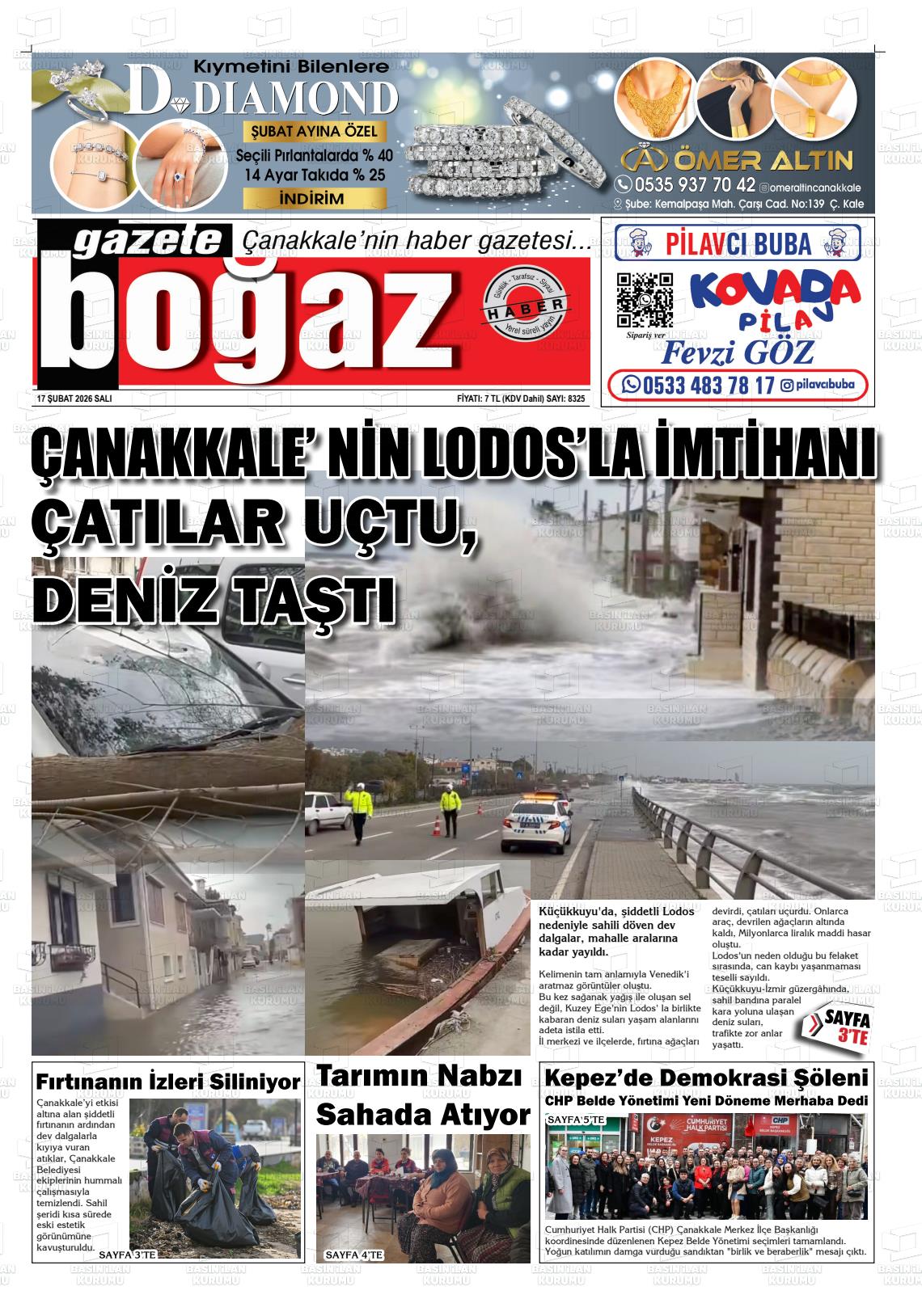 Canakkale Bogaz 17.02.2026
