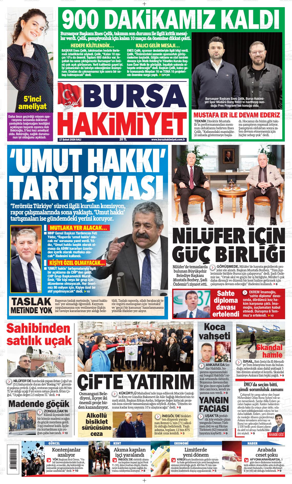 Bursa Hakimiyet 17.02.2026