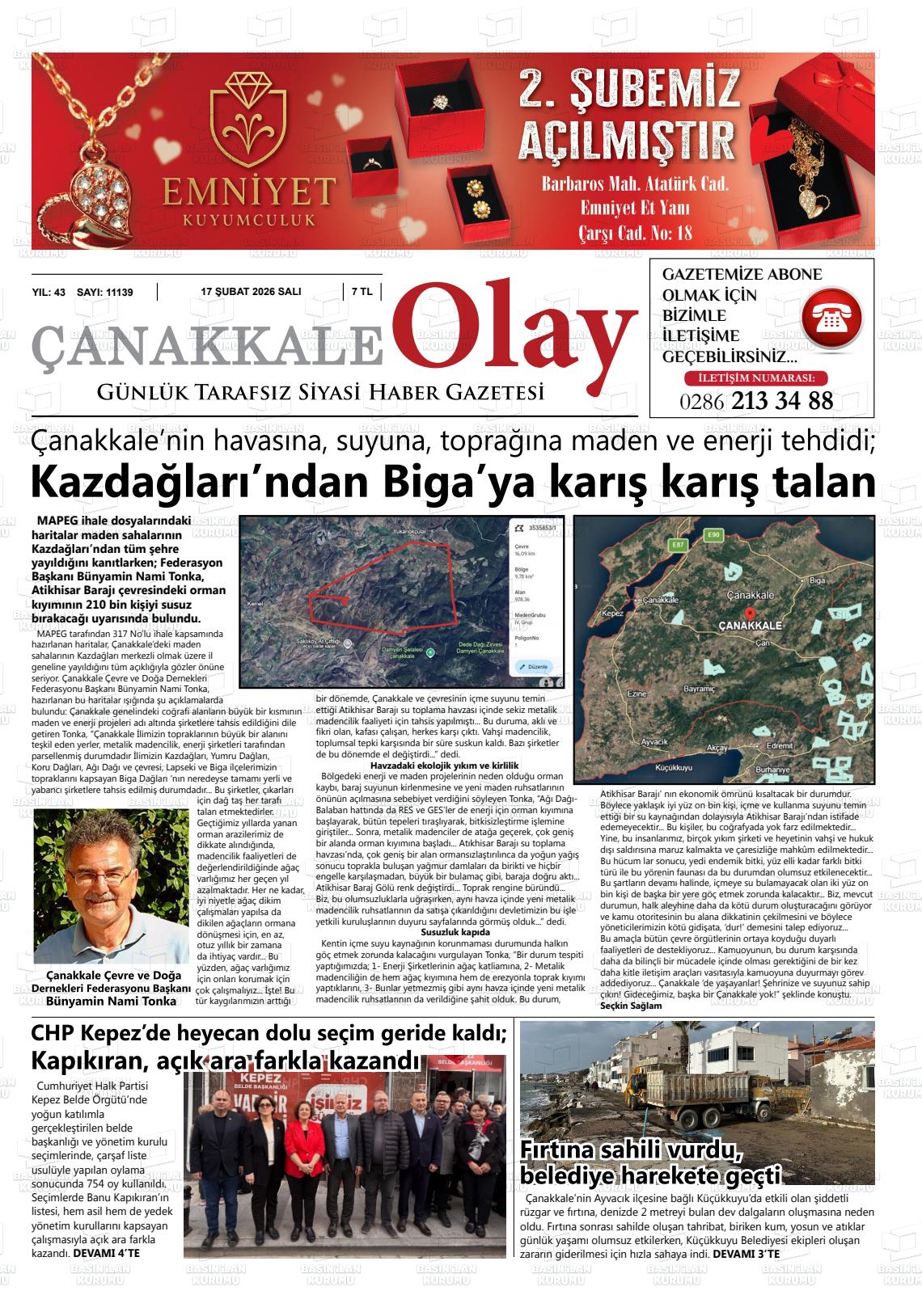 Canakkale Olay 17.02.2026