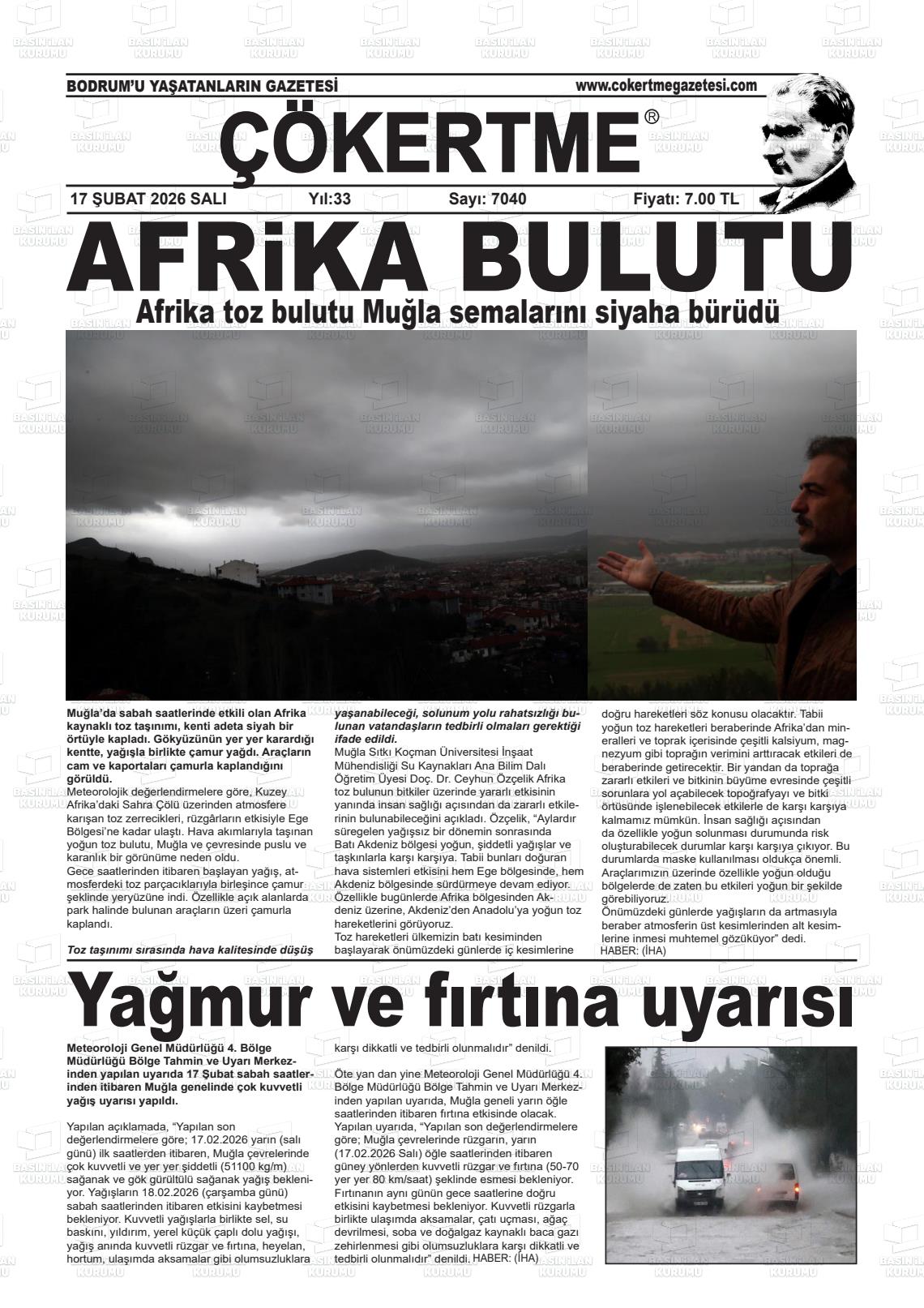 Mugla Cokertme 17.02.2026