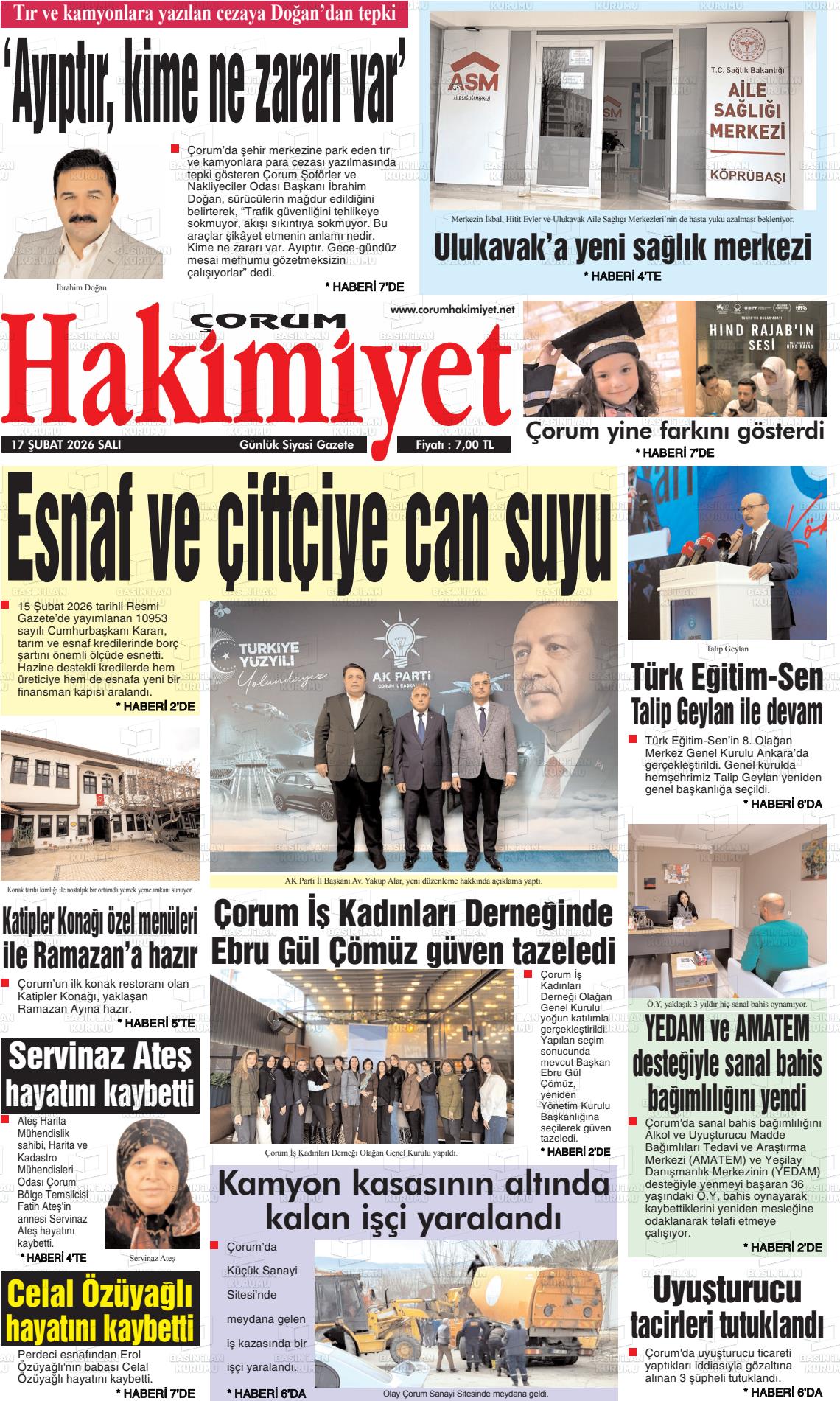 Corum Hakimiyet 17.02.2026