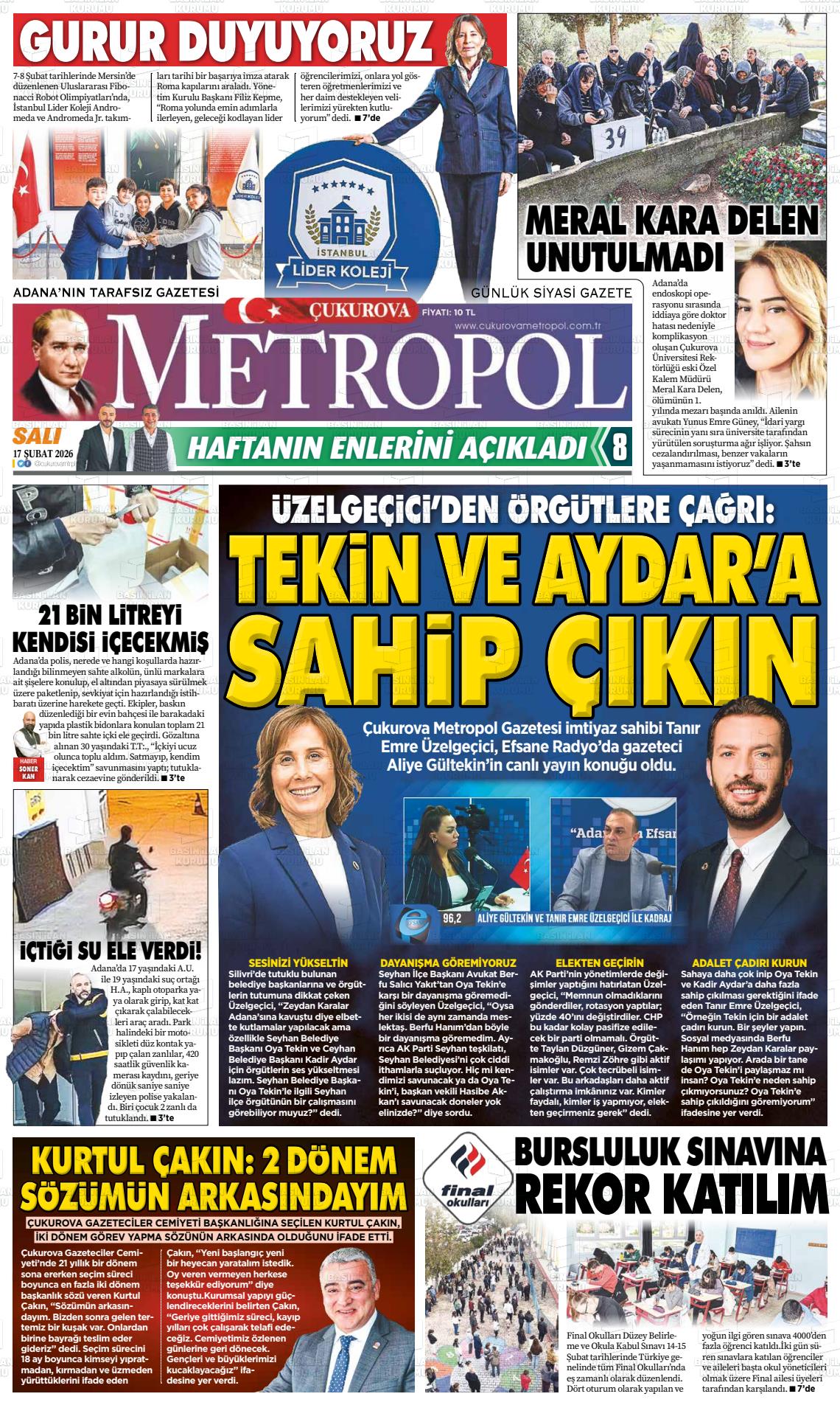 Adana Cukurovametropol 17.02.2026