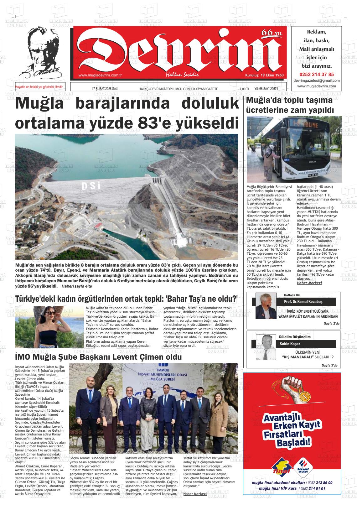 Tekirdag Devrim 17.02.2026