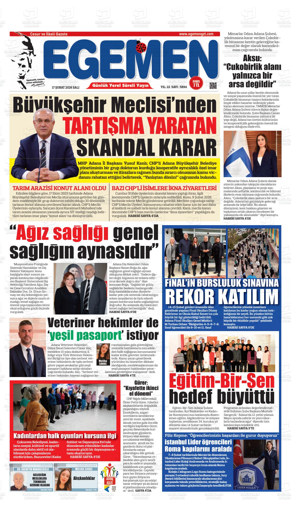 Adana Egemen 17.02.2026