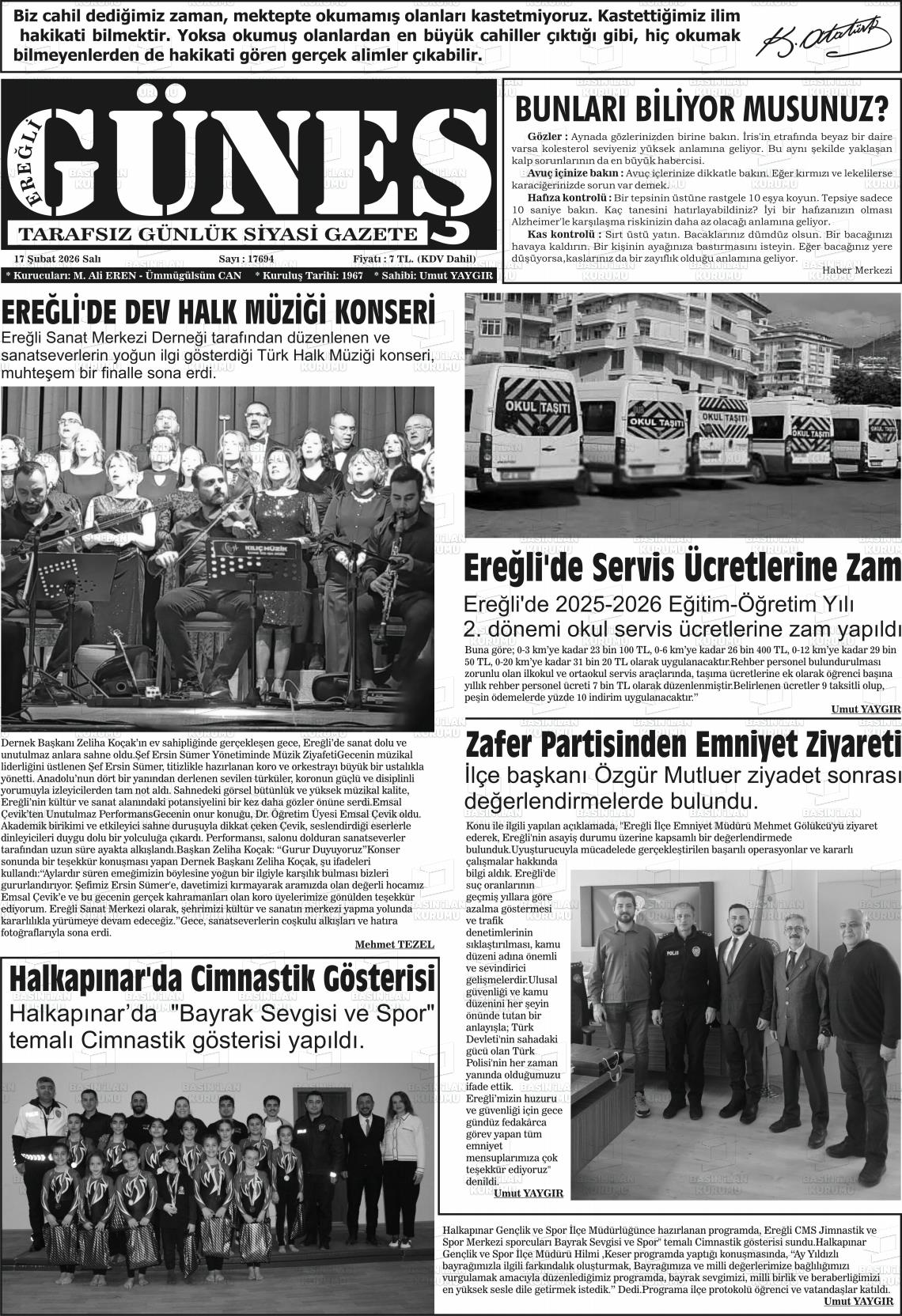 Konya Eregligunes 17.02.2026