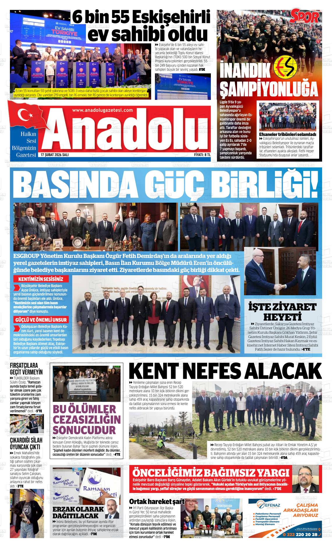 Eskisehir Anadolu 17.02.2026