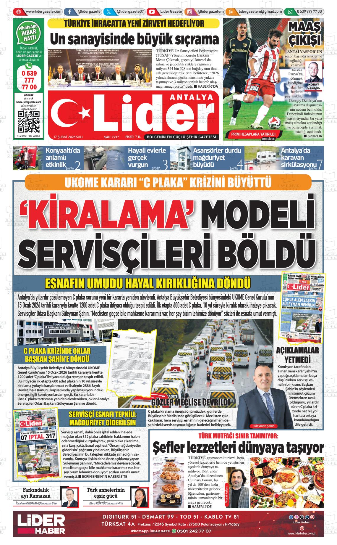 Antalya Gazetebir 17.02.2026