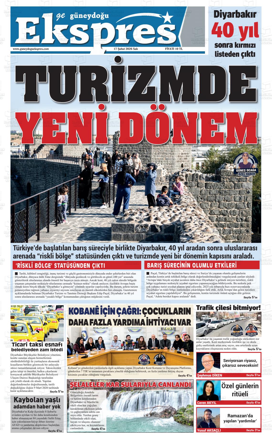 Diyarbakir Geguneydoguekspres 17.02.2026