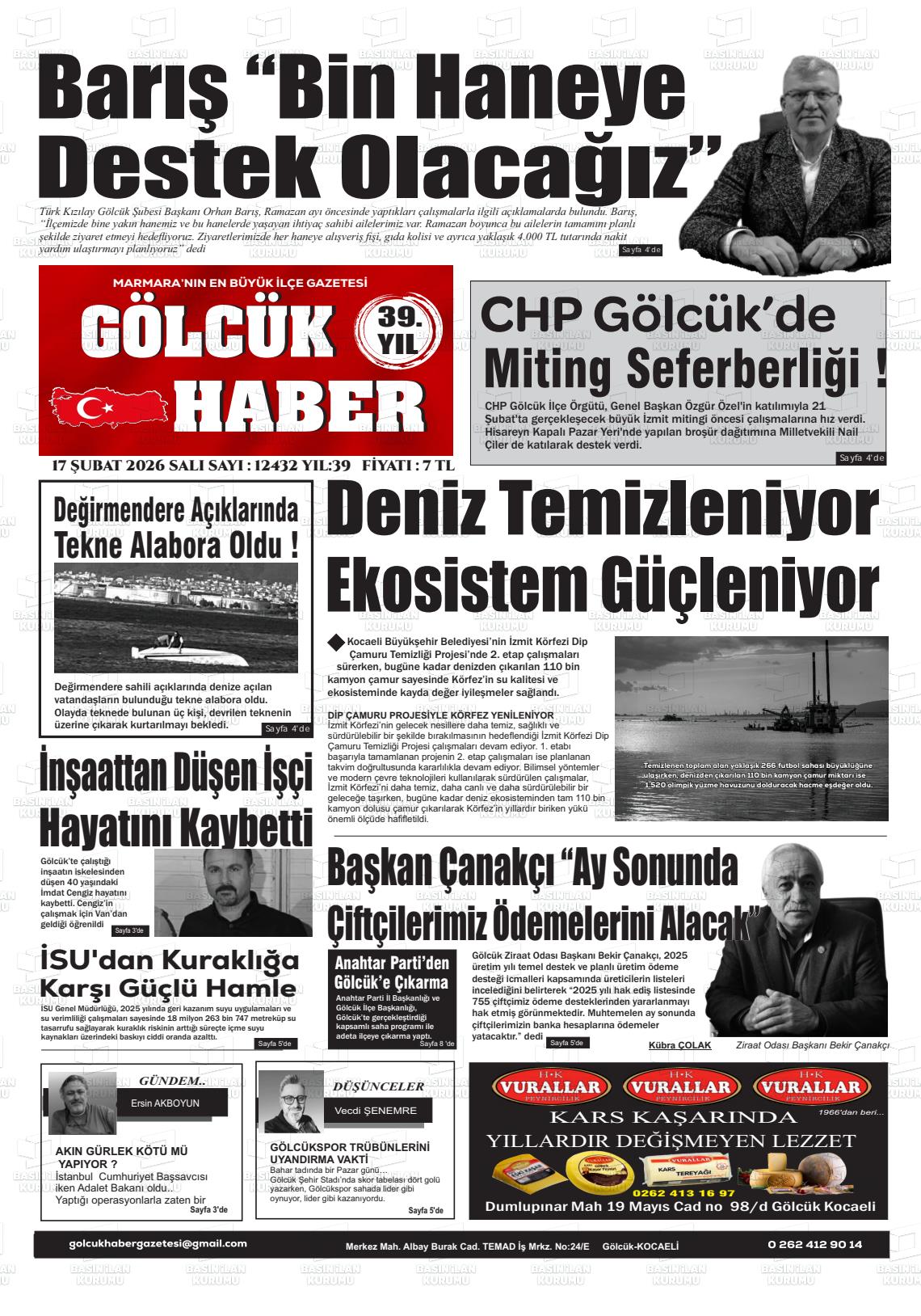 Kocaeli Golcukhaber 17.02.2026