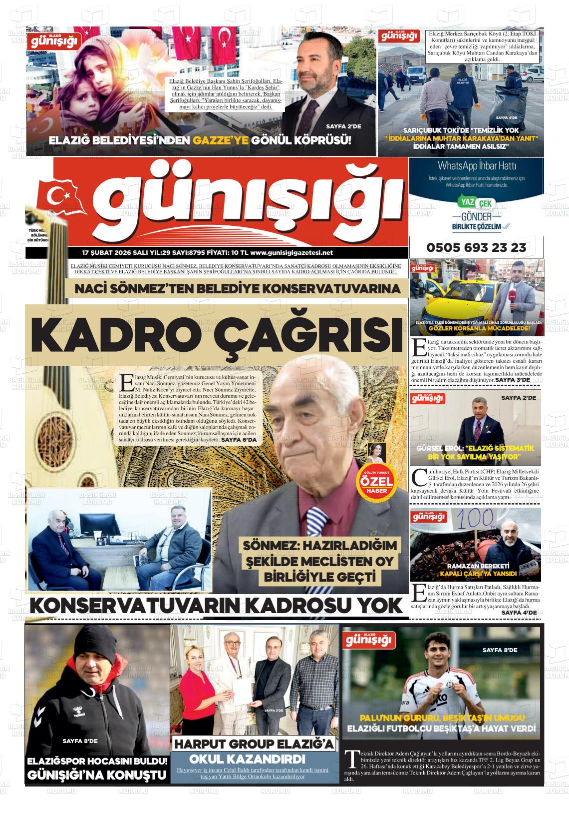 Elazig Gunisigi 17.02.2026