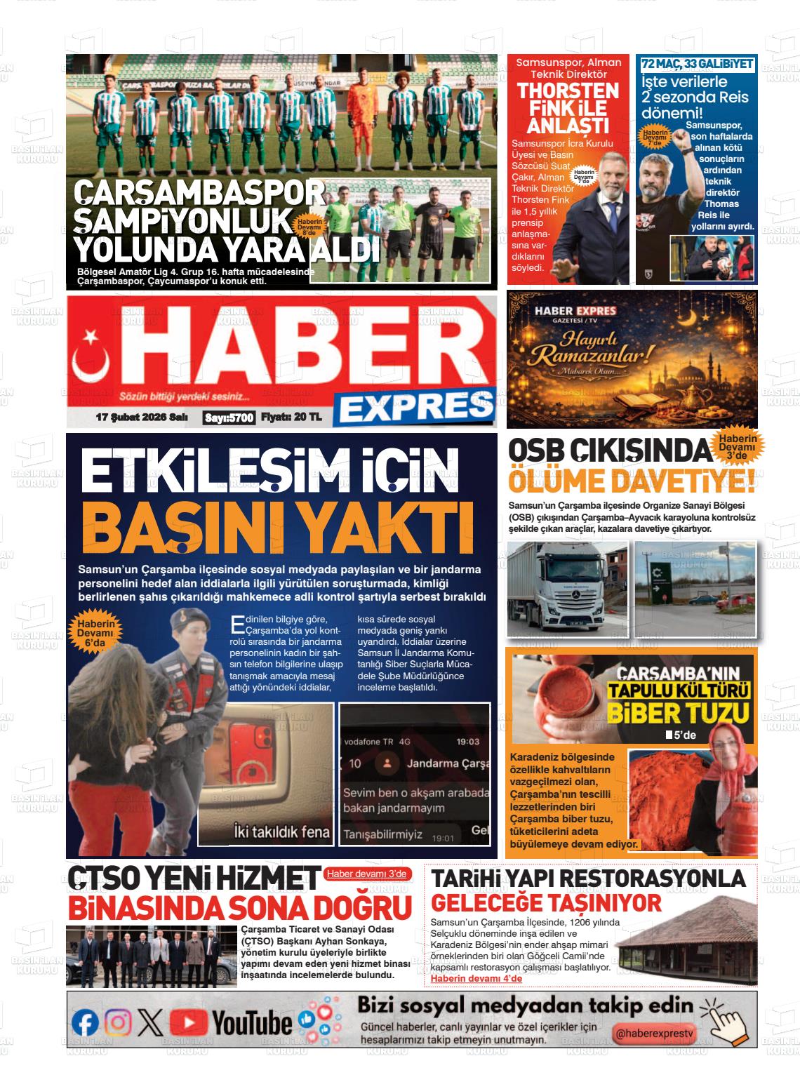 Samsun Haberexpres 17.02.2026