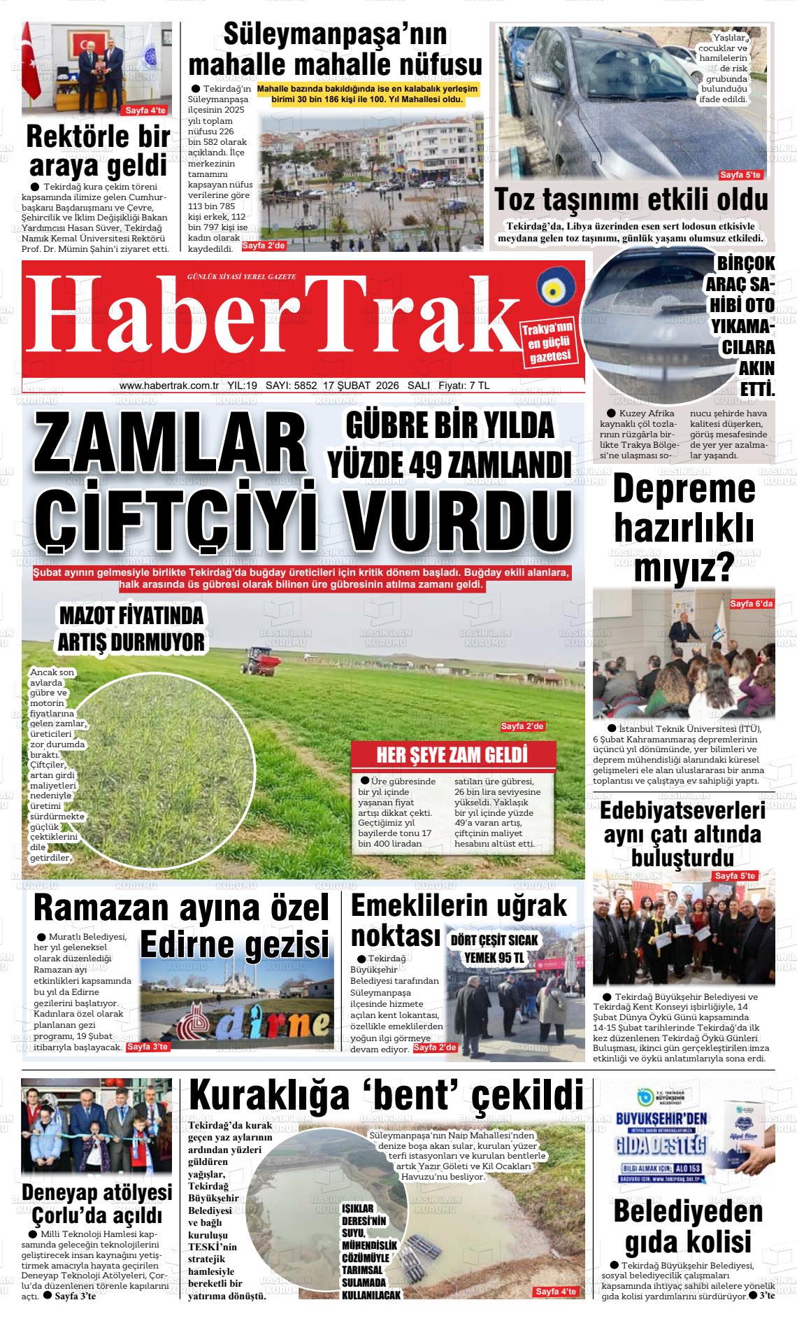 Tekirdag Habertrak 17.02.2026
