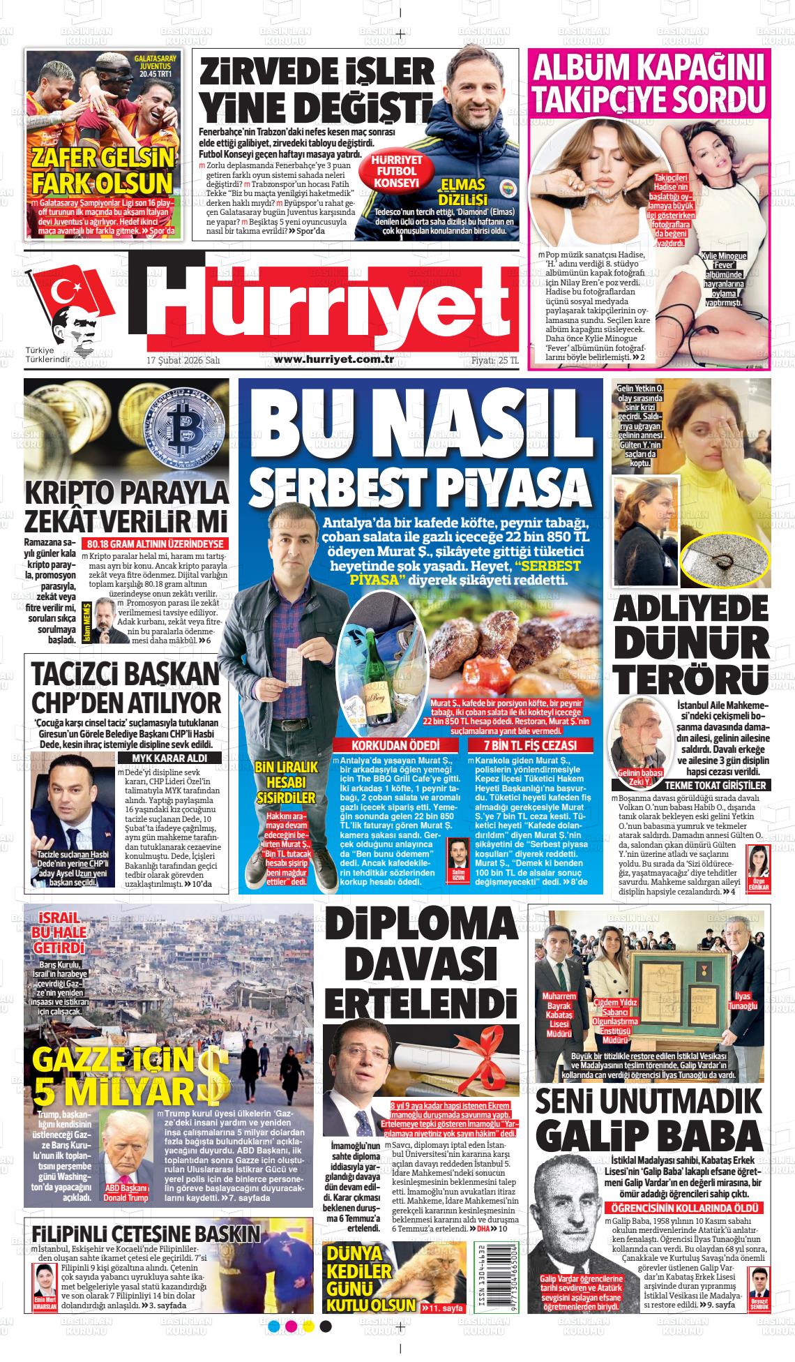 Hürriyet Gazetesi 17.02.2026